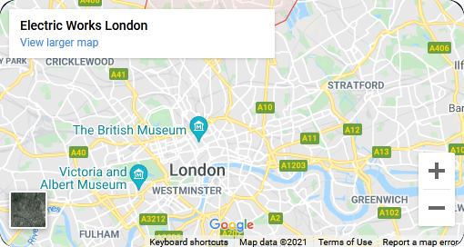 Google Map Location – Electric Works London